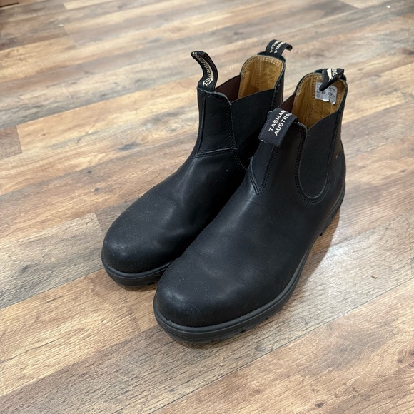 Blundstone Boots Men’s 9.5 AU 10.5 US Black Leather Chelsea Slip On - Picture 1 of 8